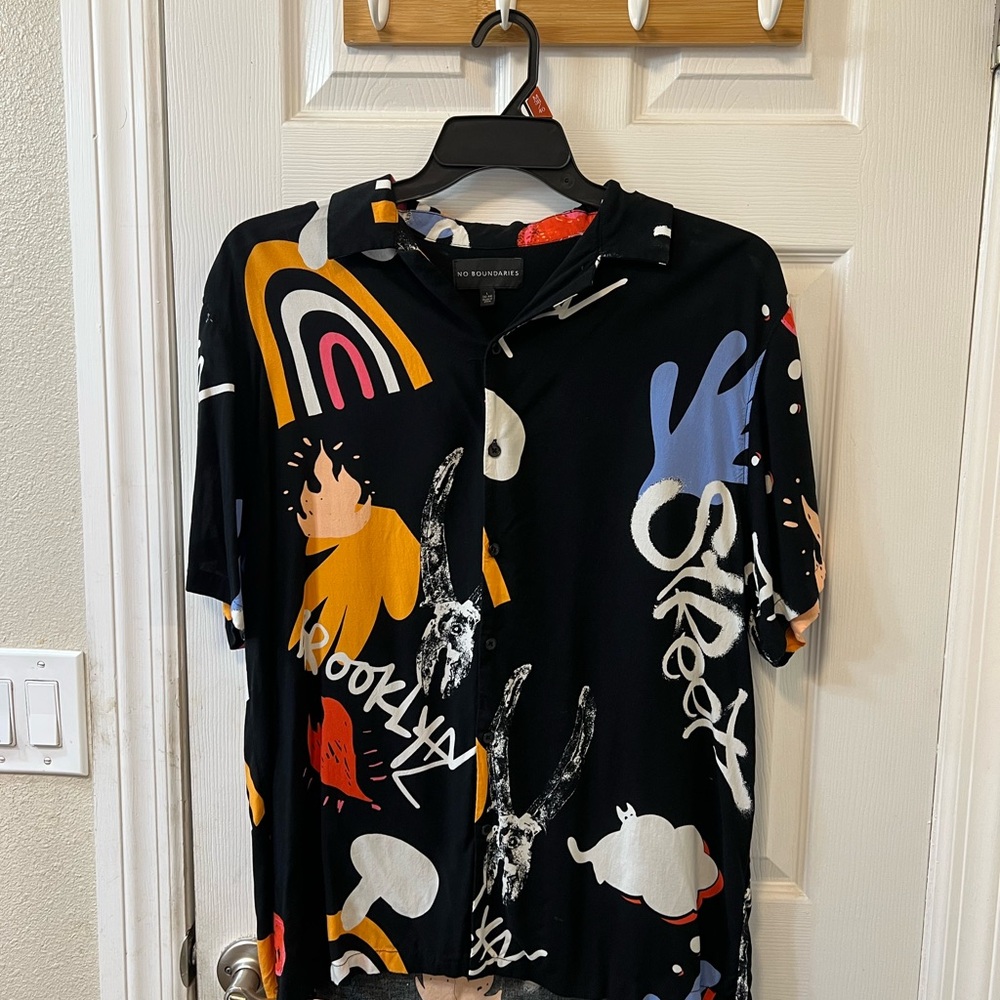 Graphic Button-Up Shirt